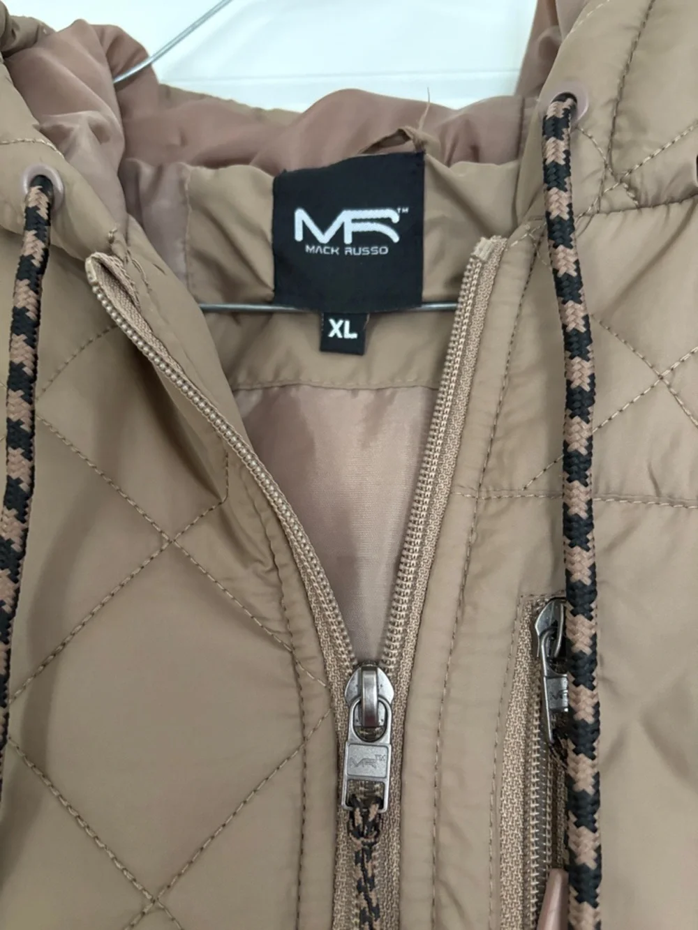 Mack Russo NWOT Quilted Hooded Puffer Jacket - Tan - Picture 3 of 3